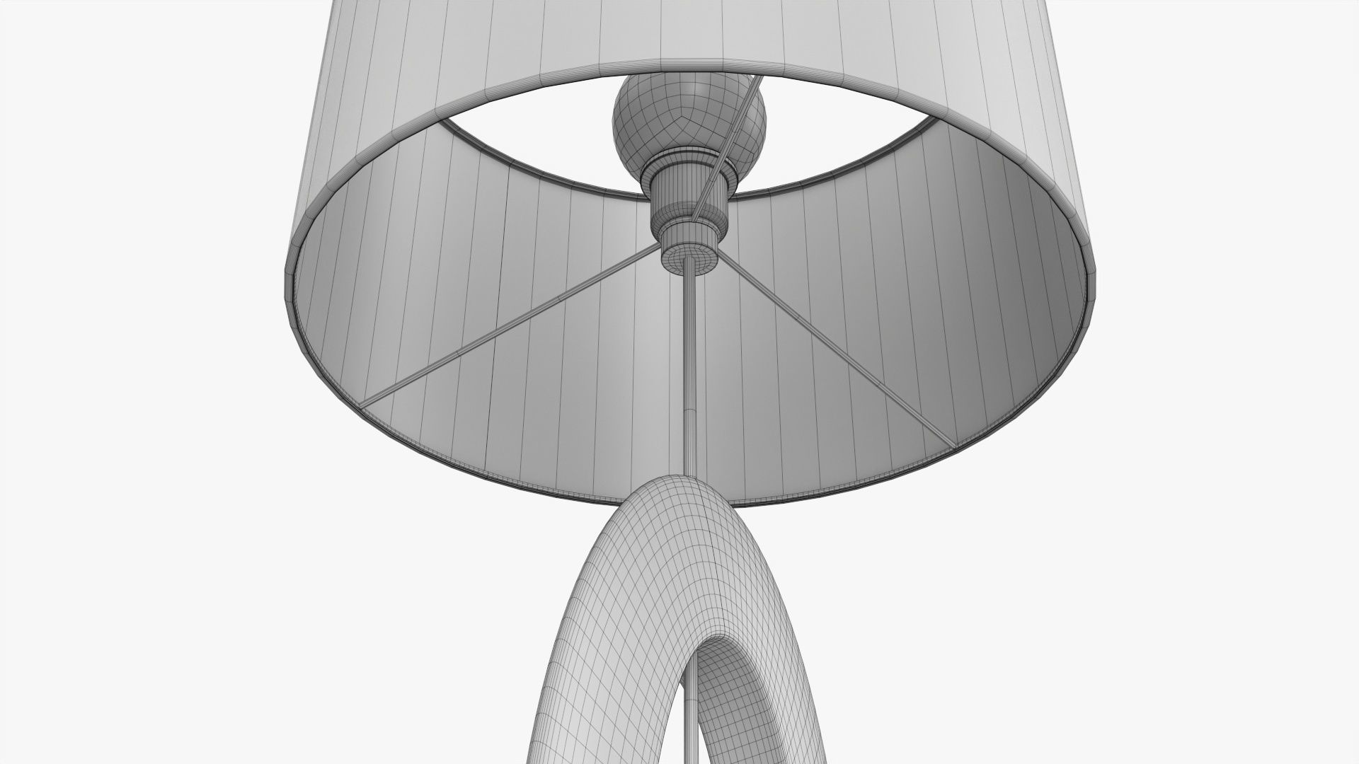 Table lamp with lampshade 04 3D model_7