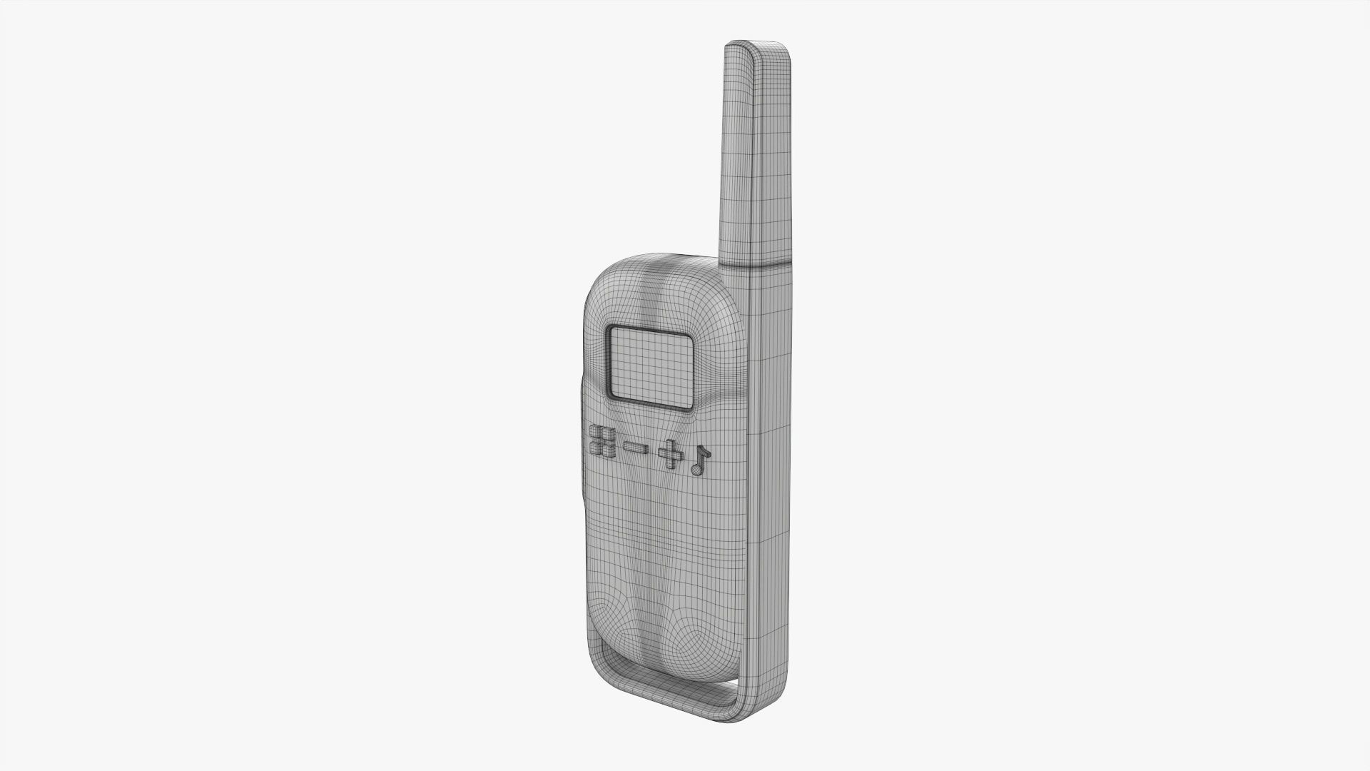 Two-way walkie talkie radio 3D model_7