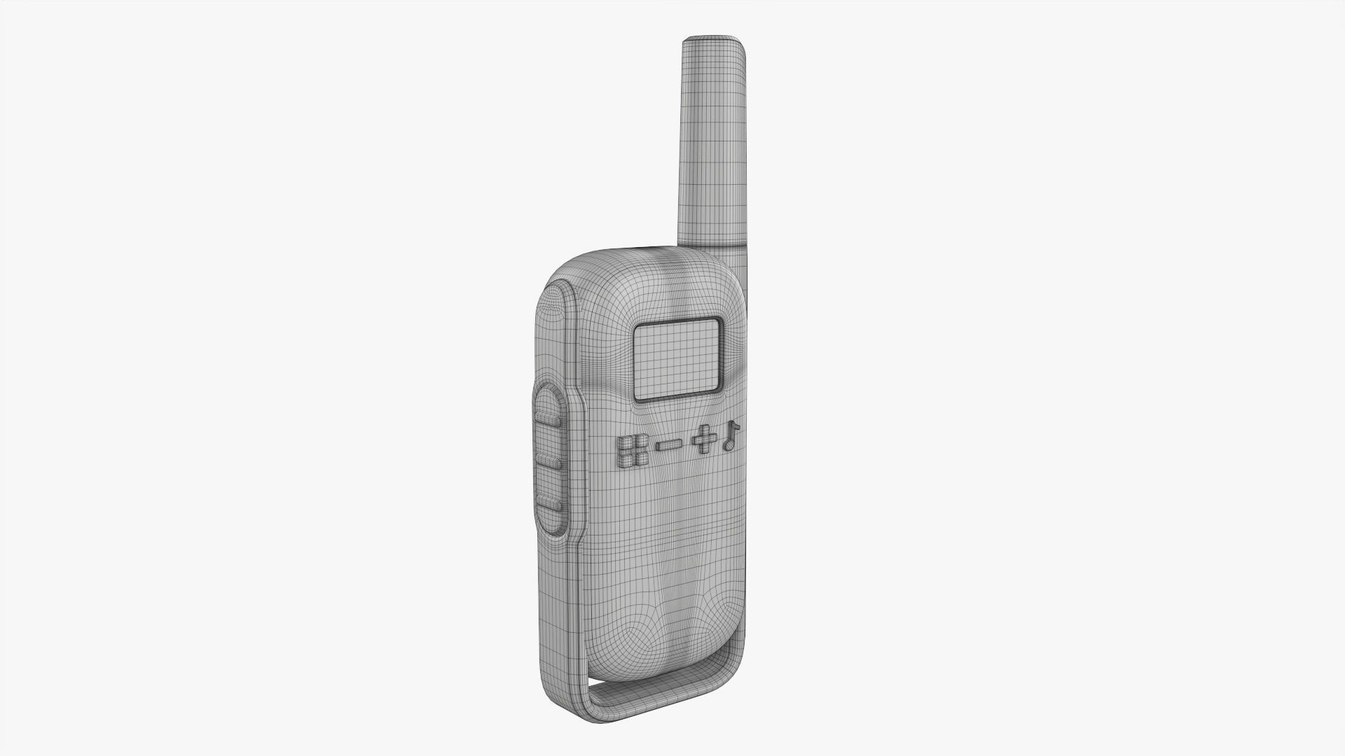 Two-way walkie talkie radio 3D model_6
