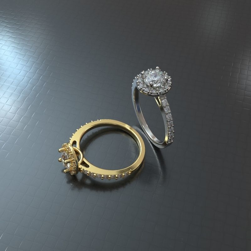 Engagement diamond ring  ready for print 3D print model_10