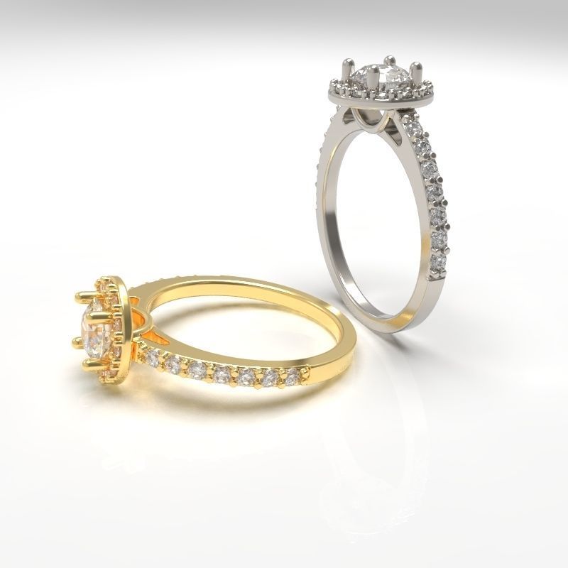 Engagement diamond ring  ready for print 3D print model_19
