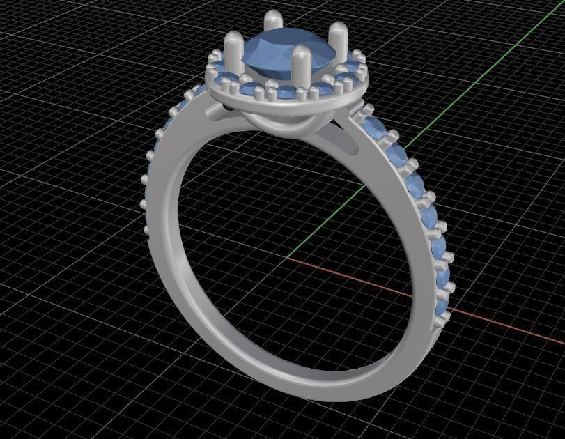 Engagement diamond ring  ready for print 3D print model_9