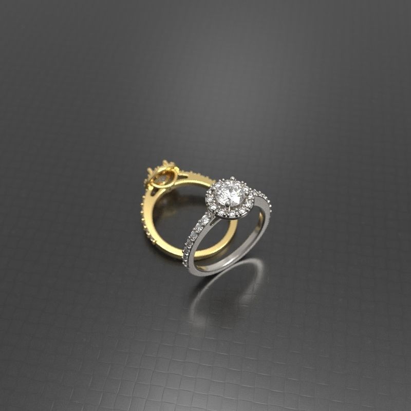 Engagement diamond ring  ready for print 3D print model_13