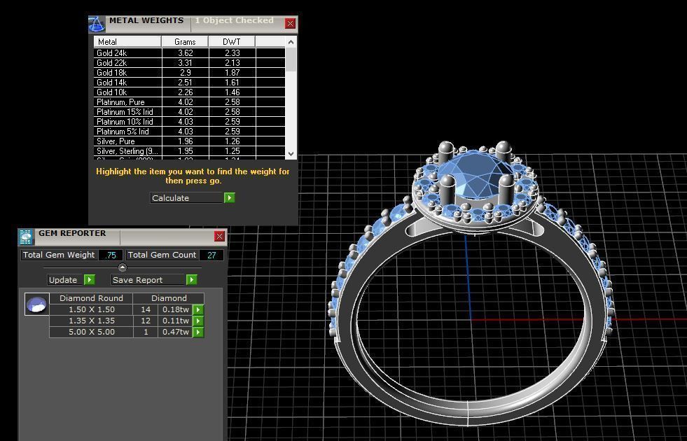 Engagement diamond ring  ready for print 3D print model_6