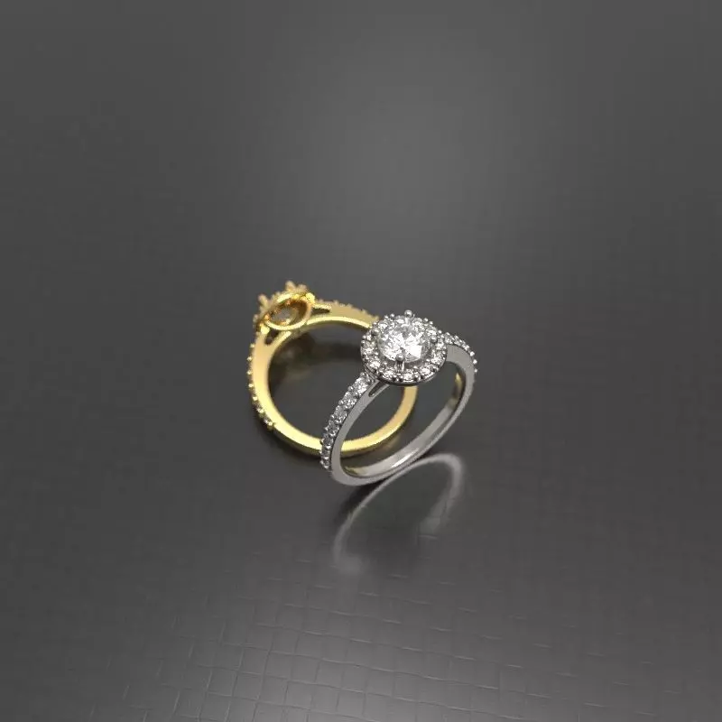 Engagement diamond ring  ready for print 3D print model_0