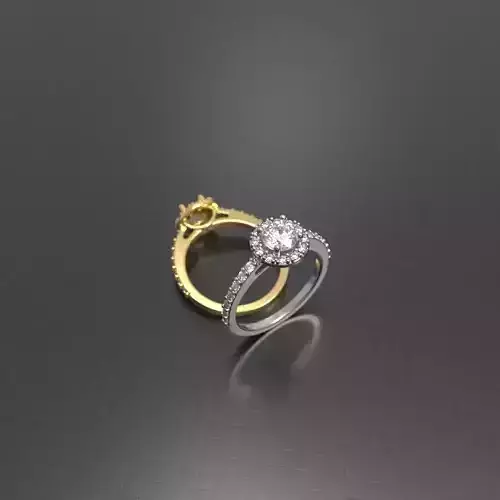 Engagement diamond ring  ready for print 3D print model