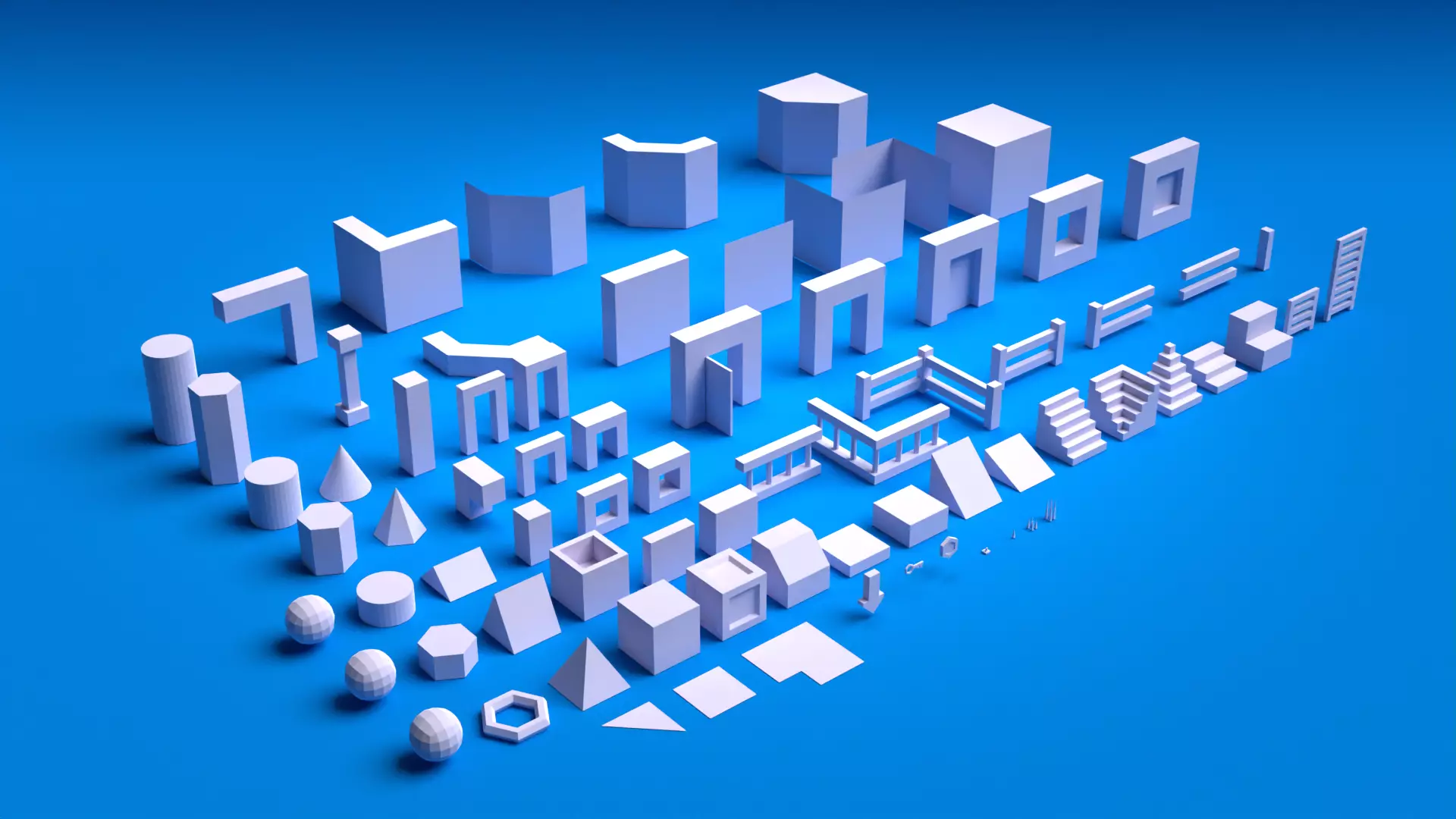 Free 3D Modular Low Poly Assets For Prototyping Free low-poly 3D model
