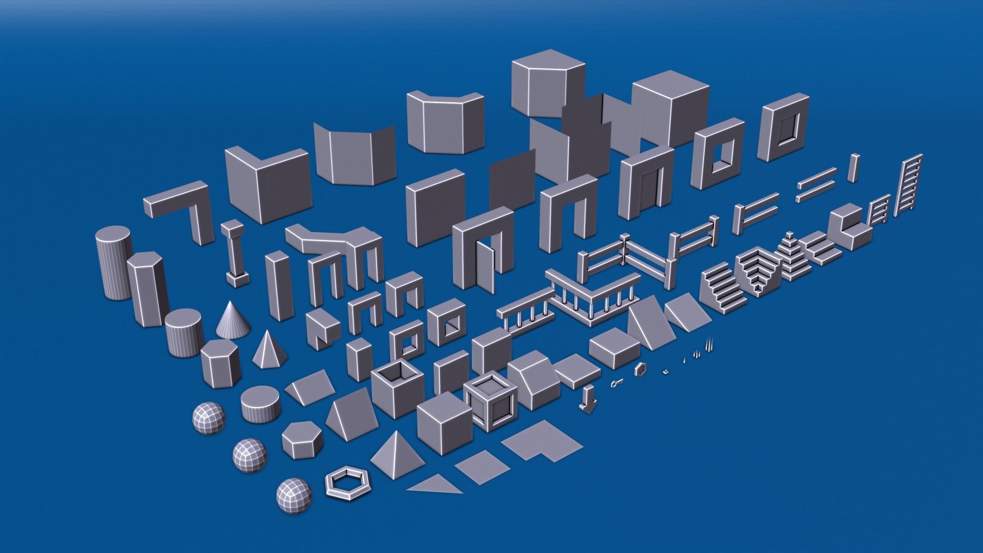 Free 3D Modular Low Poly Assets For Prototyping free VR / AR / low-poly ...