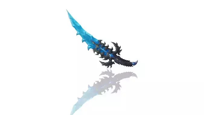 Crystal Dagger Low-poly 3D model