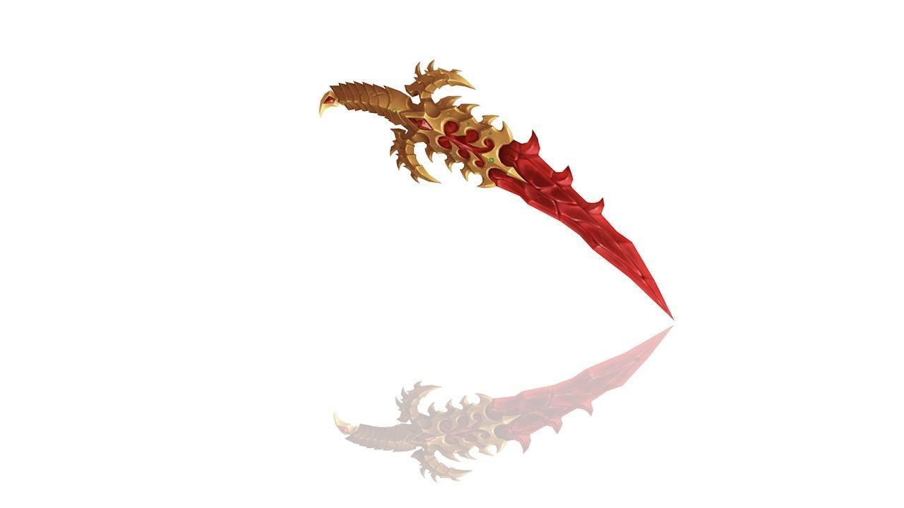 Crystal Dagger Low-poly 3D model_1