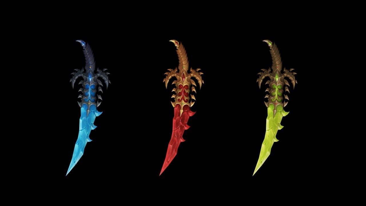 Crystal Dagger Low-poly 3D model_4