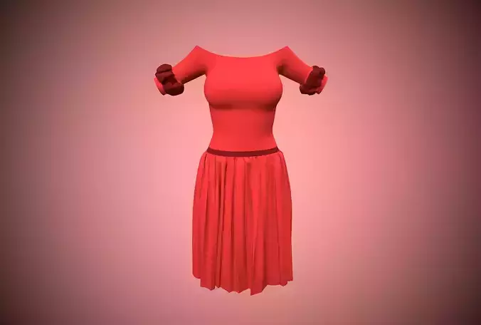 Red woman dress