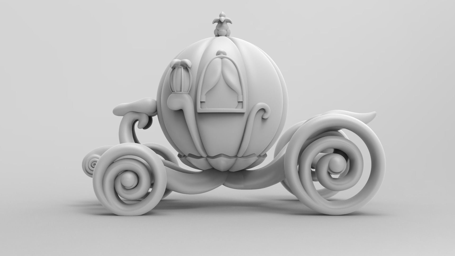 Cinderella carriage 3D print model_2