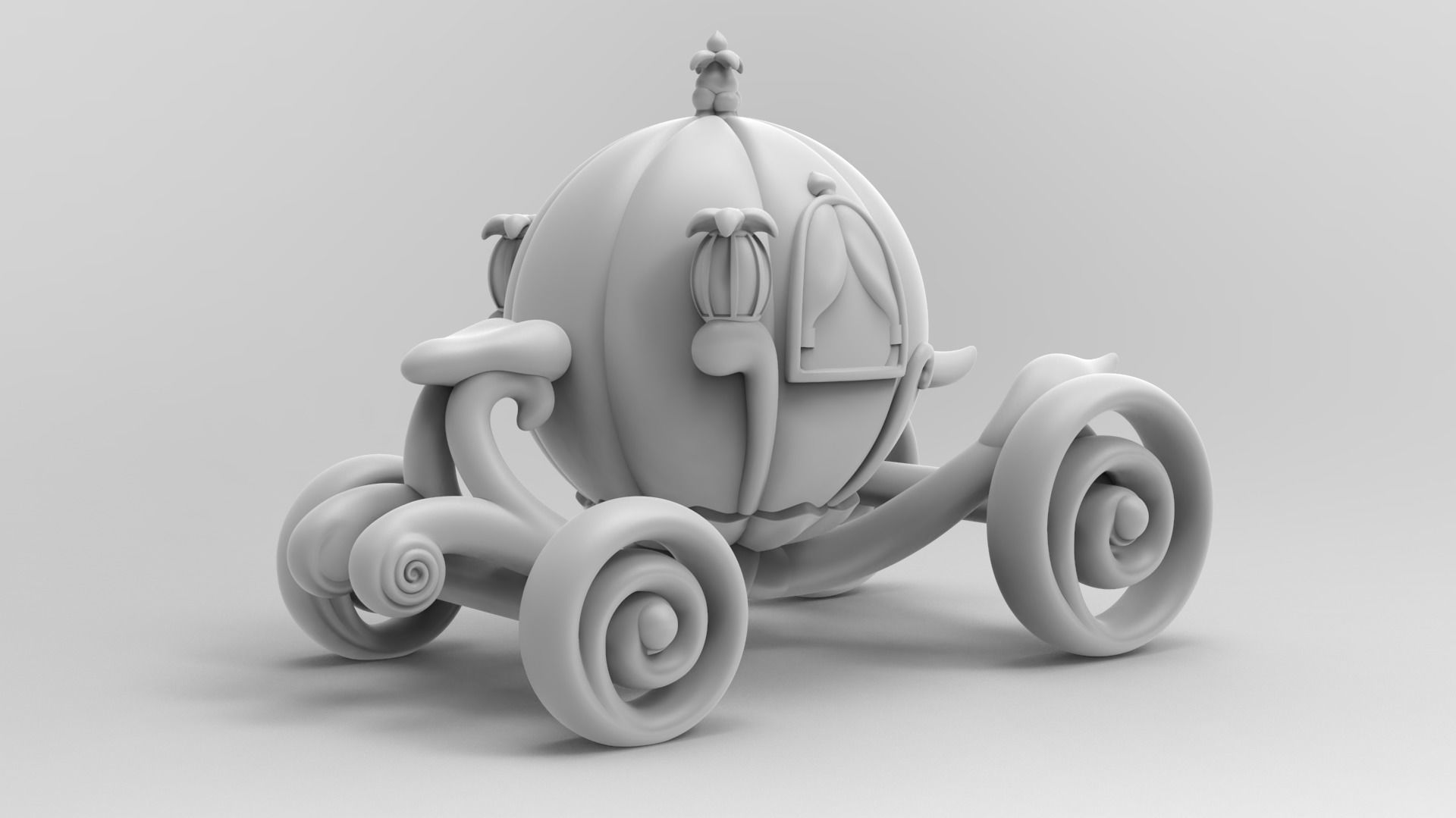 Cinderella carriage 3D print model_1