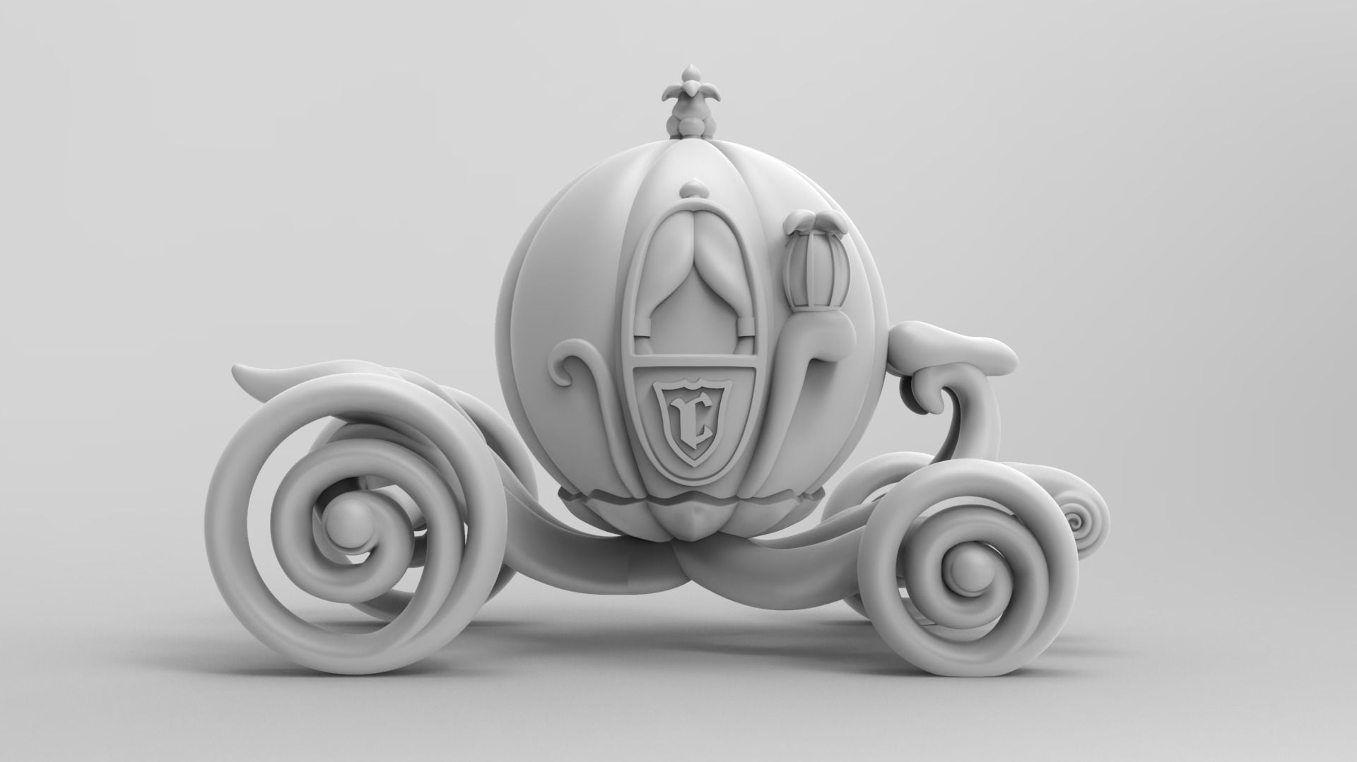 Cinderella carriage 3D print model_3