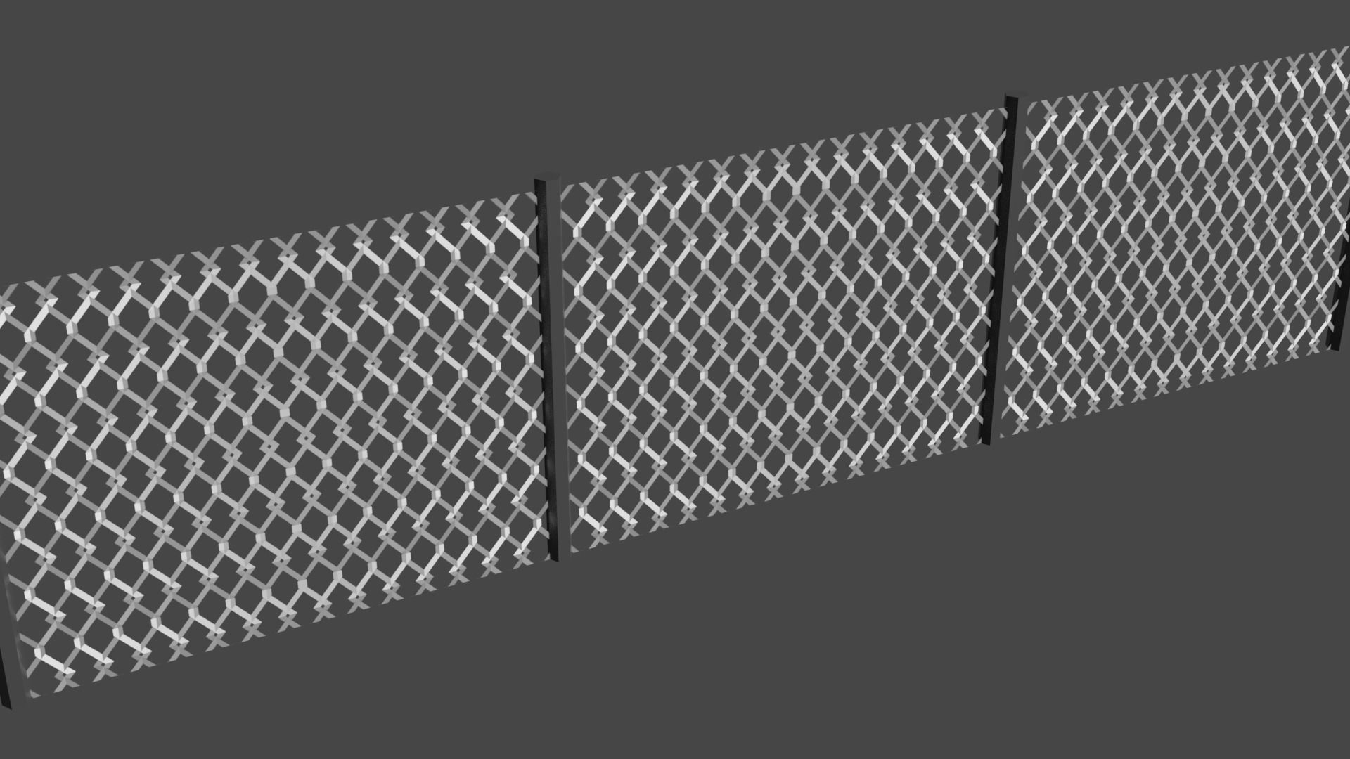 Free Low Poly Chained Fence - Only 17 Faces Free low-poly 3D model_2