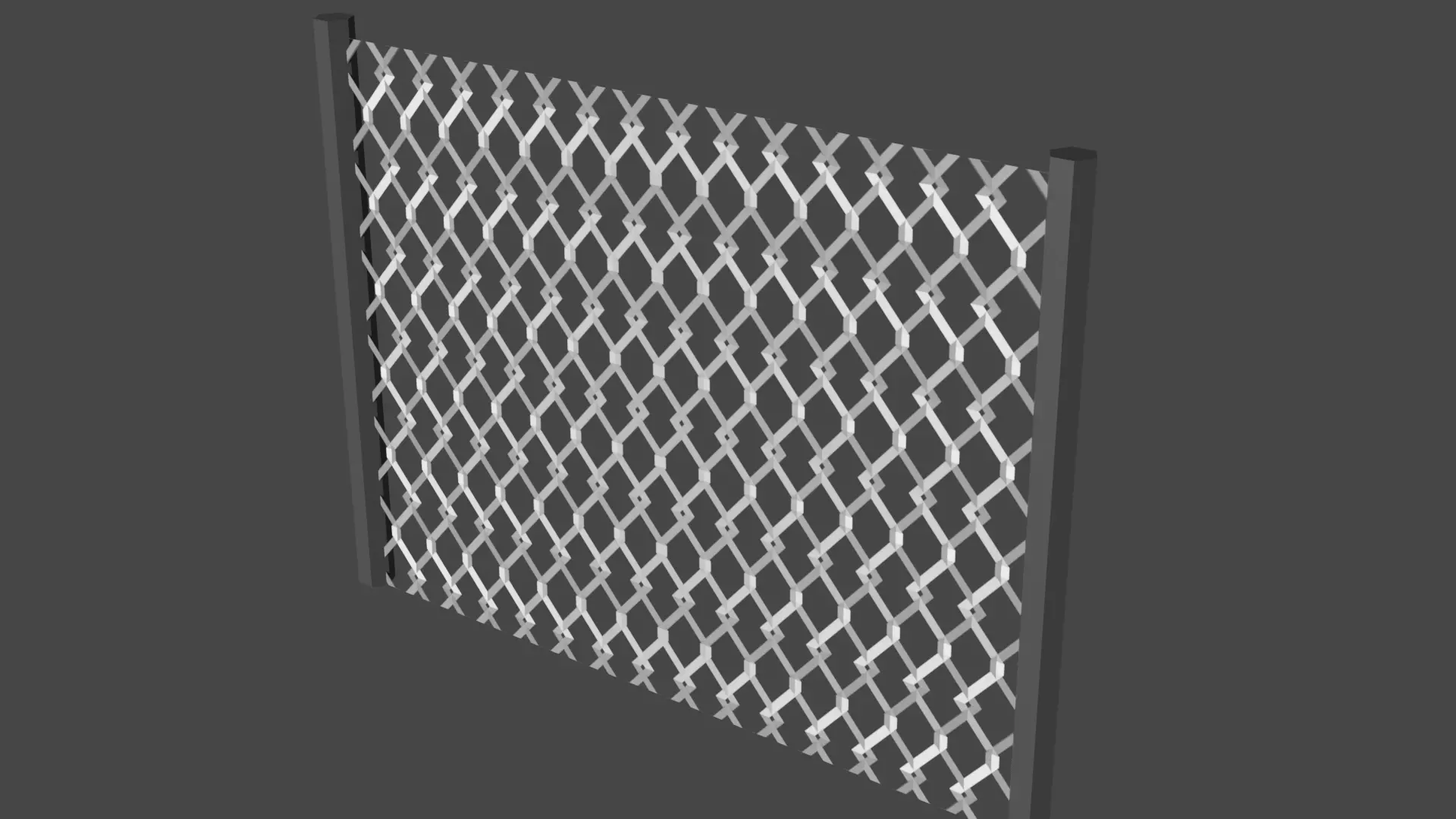 Free Low Poly Chained Fence - Only 17 Faces Free low-poly 3D model_0