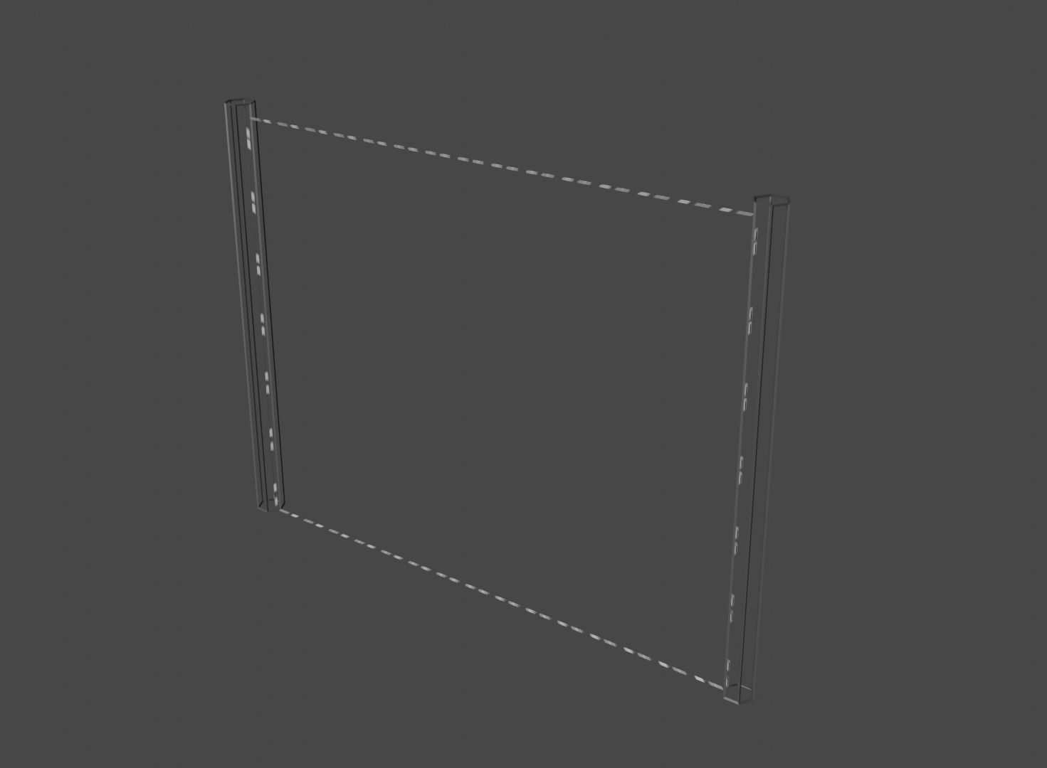 Free Low Poly Chained Fence - Only 17 Faces Free low-poly 3D model_1