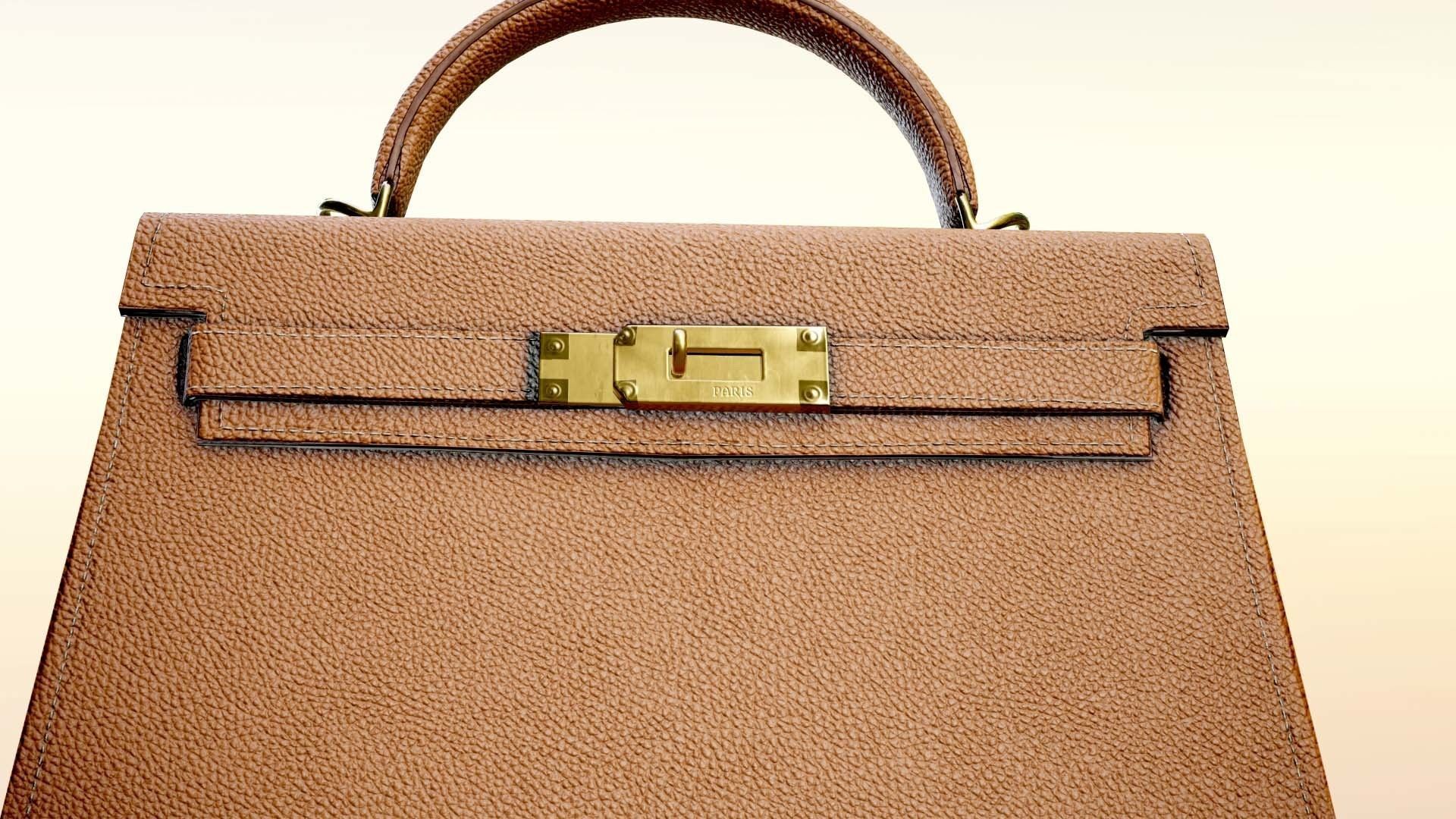 Woman Handbag Low-poly 3D model_8