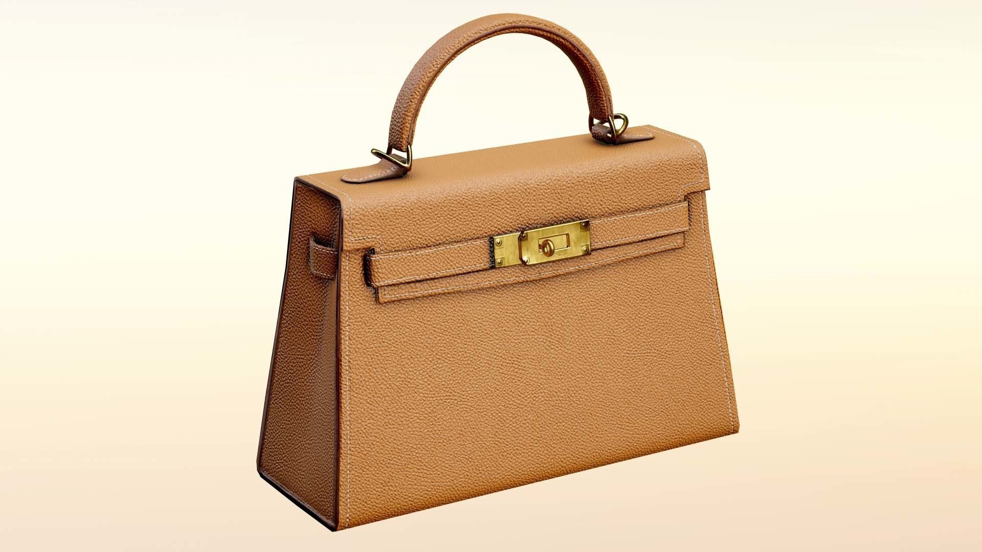 Woman Handbag Low-poly 3D model_3