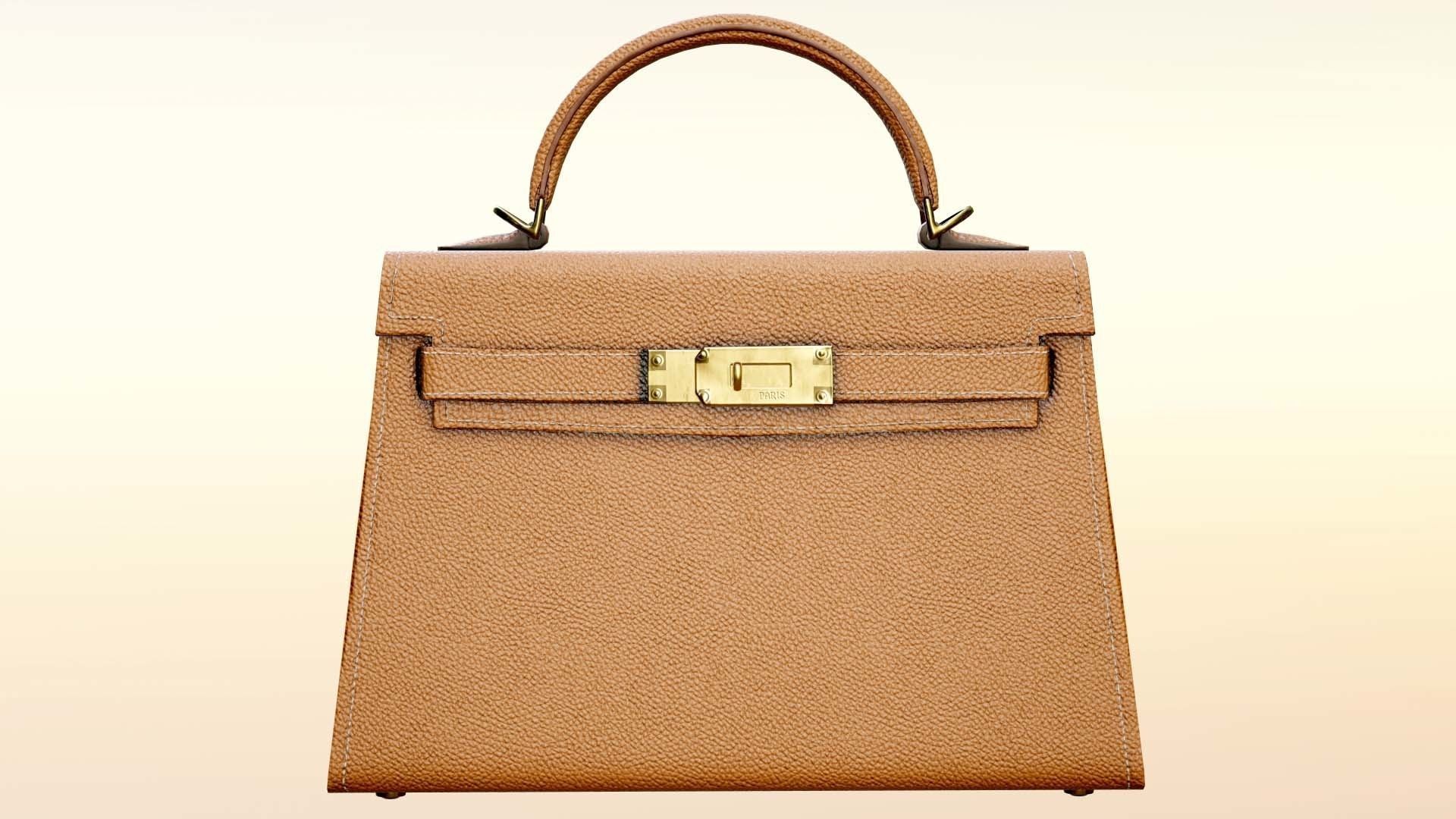 Woman Handbag Low-poly 3D model_4