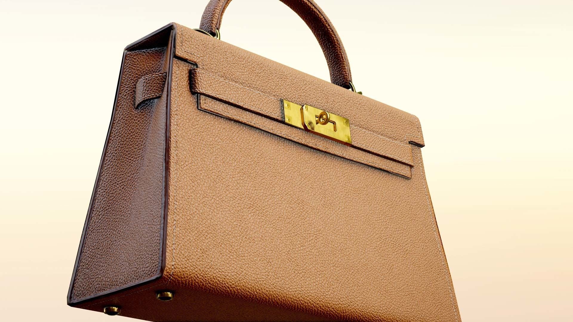 Woman Handbag Low-poly 3D model_7