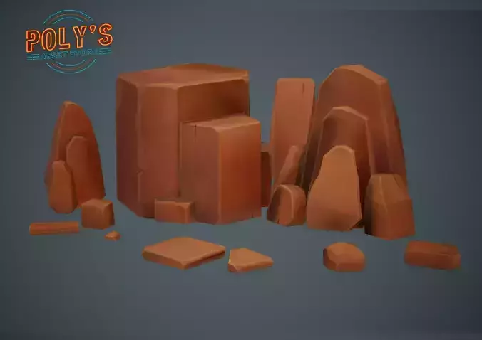 Rock Pack Stylized - Low Poly