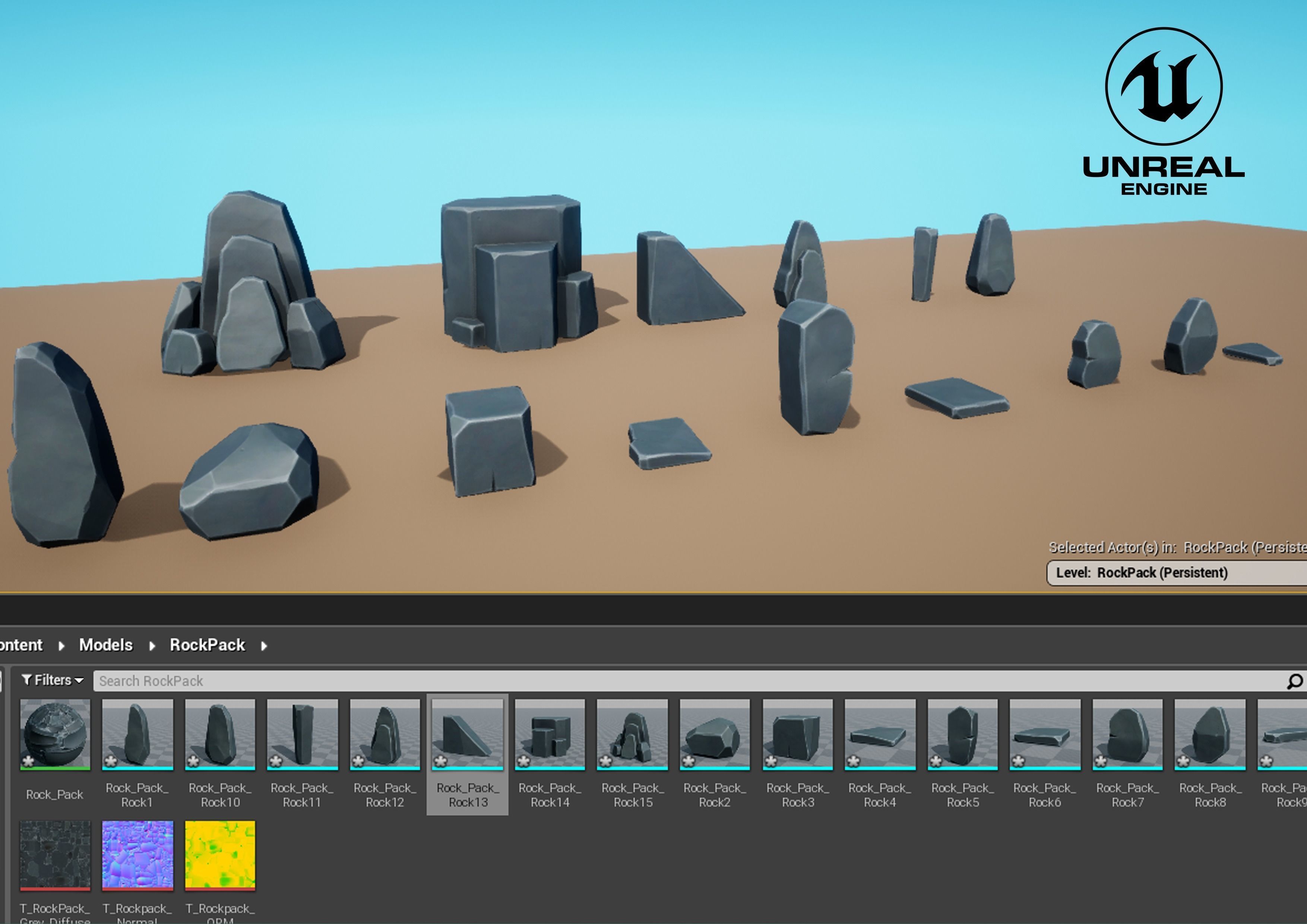 Rock Pack Stylized - Low Poly Low-poly 3D model_5