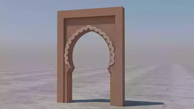 Traditional Moroccan Door Marrakech 3D model