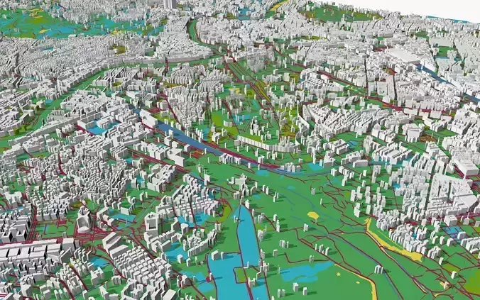 Rome City Low-poly 3D model
