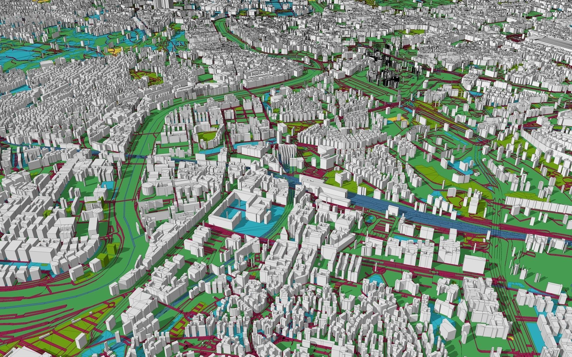 Rome City Low-poly 3D model_8