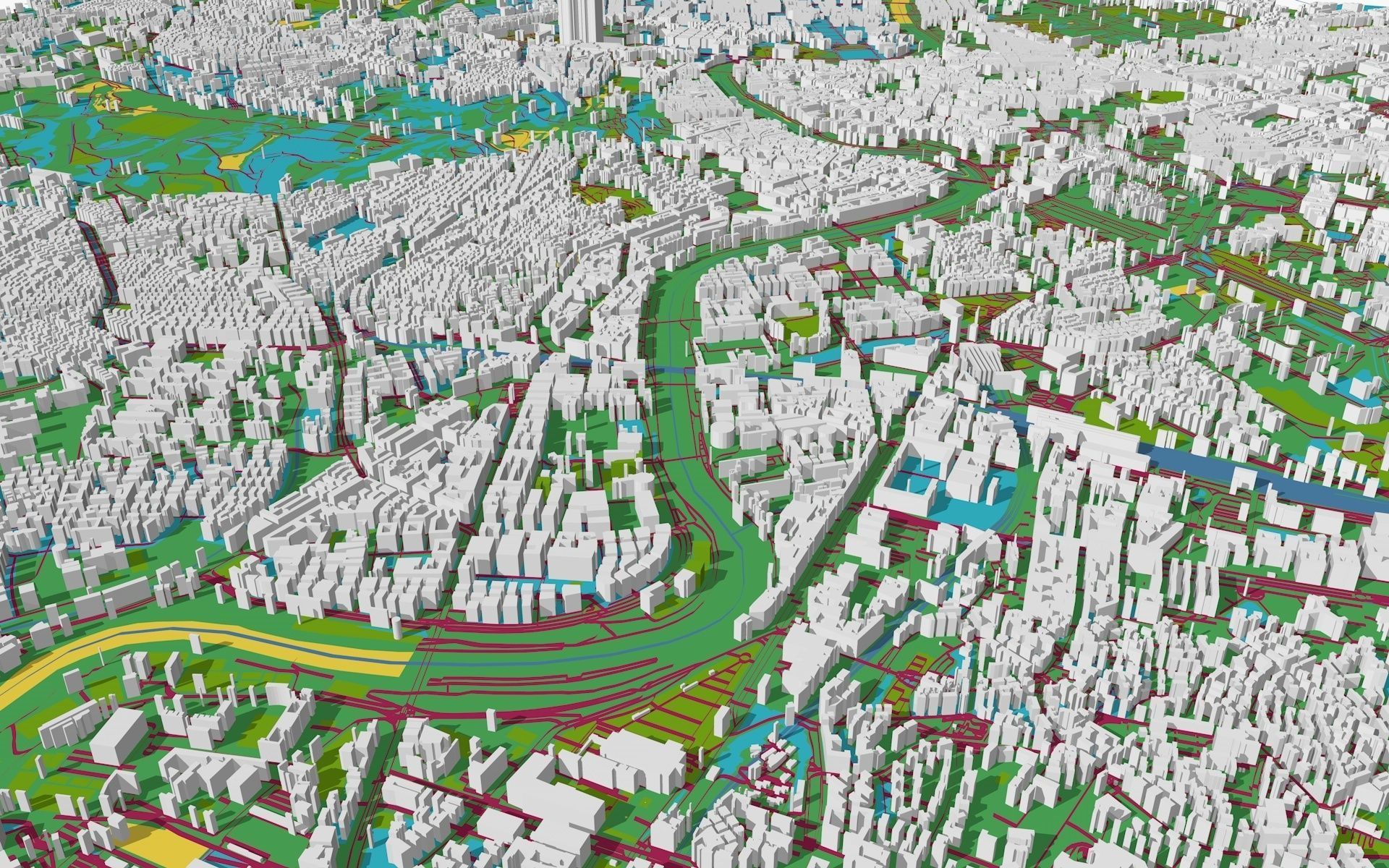 Rome City Low-poly 3D model_1