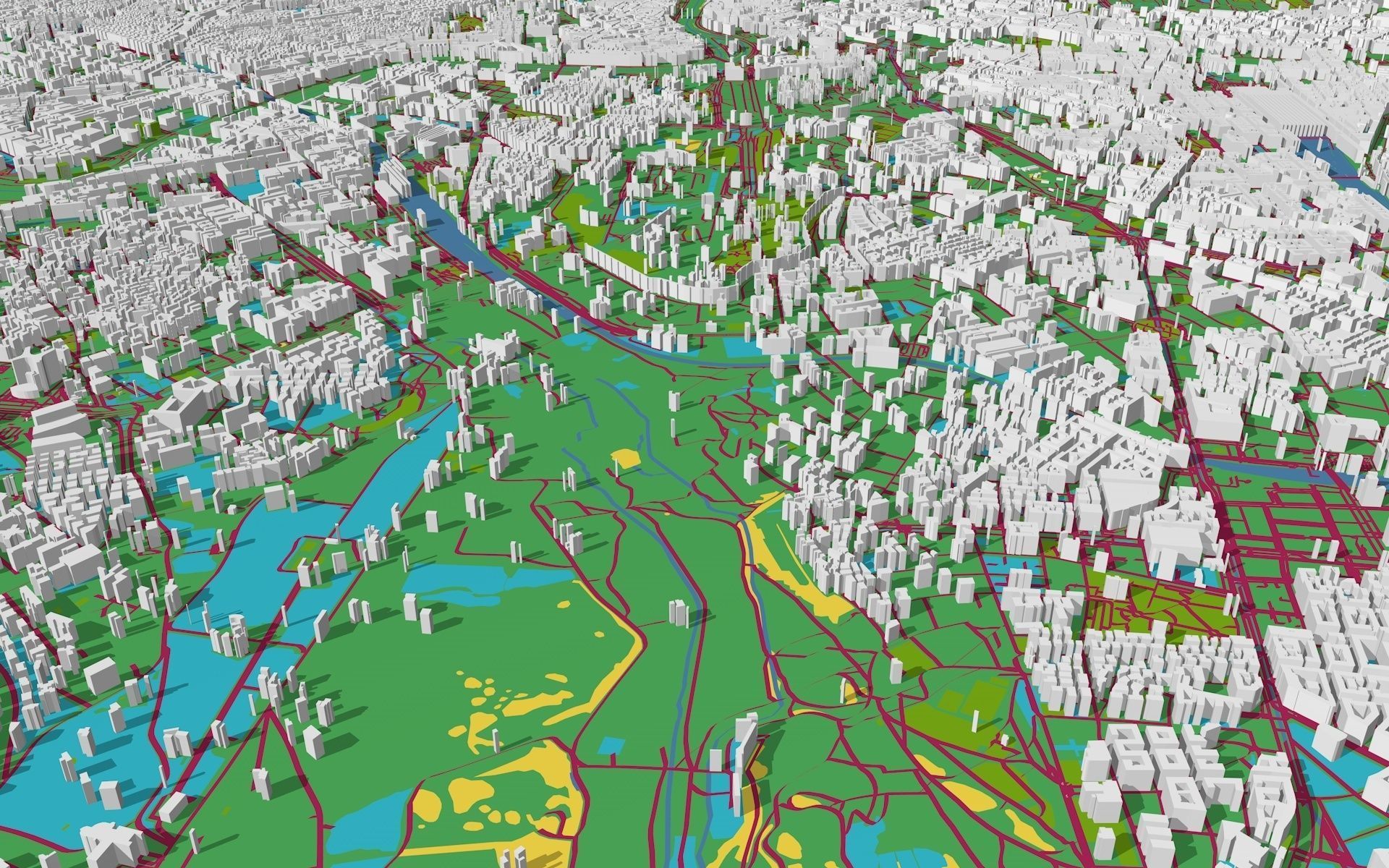 Rome City Low-poly 3D model_3