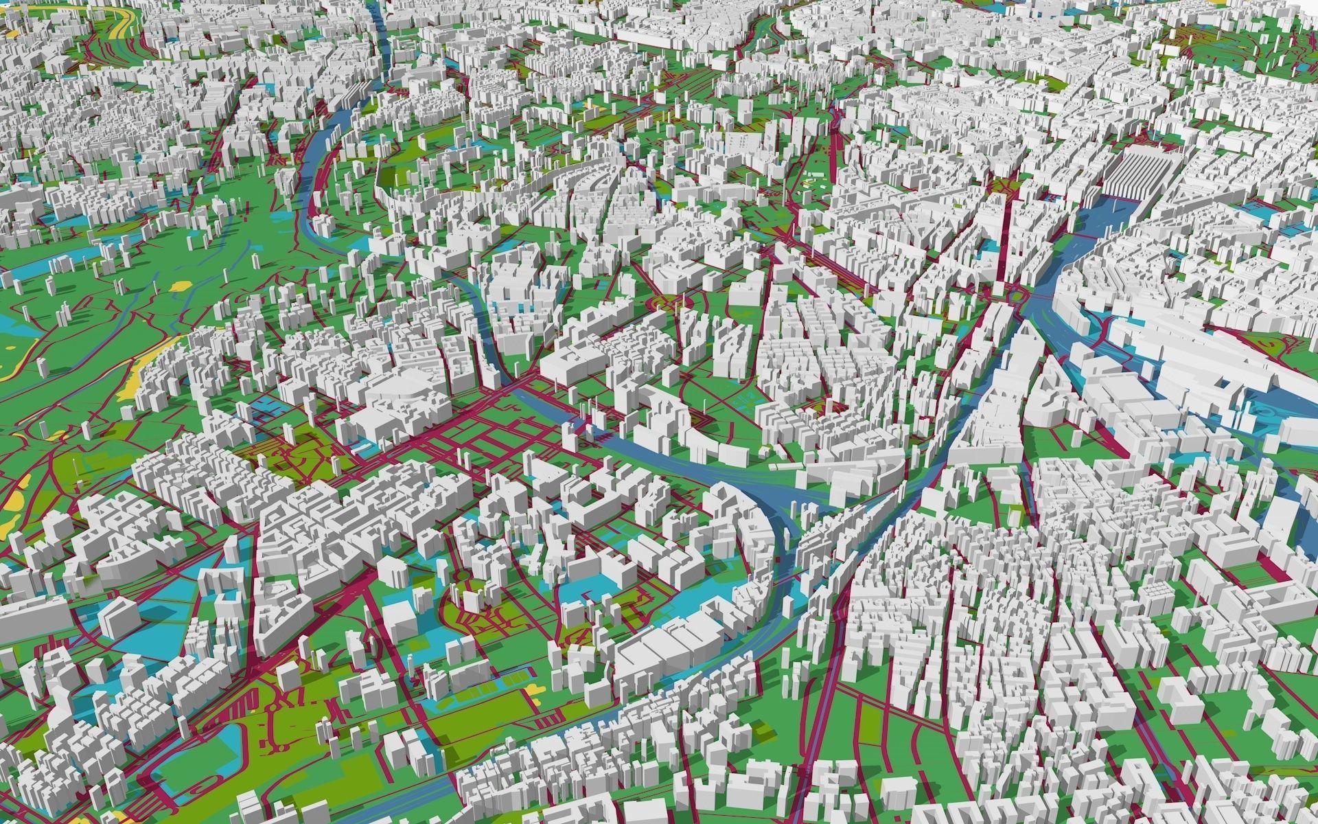 Rome City Low-poly 3D model_4