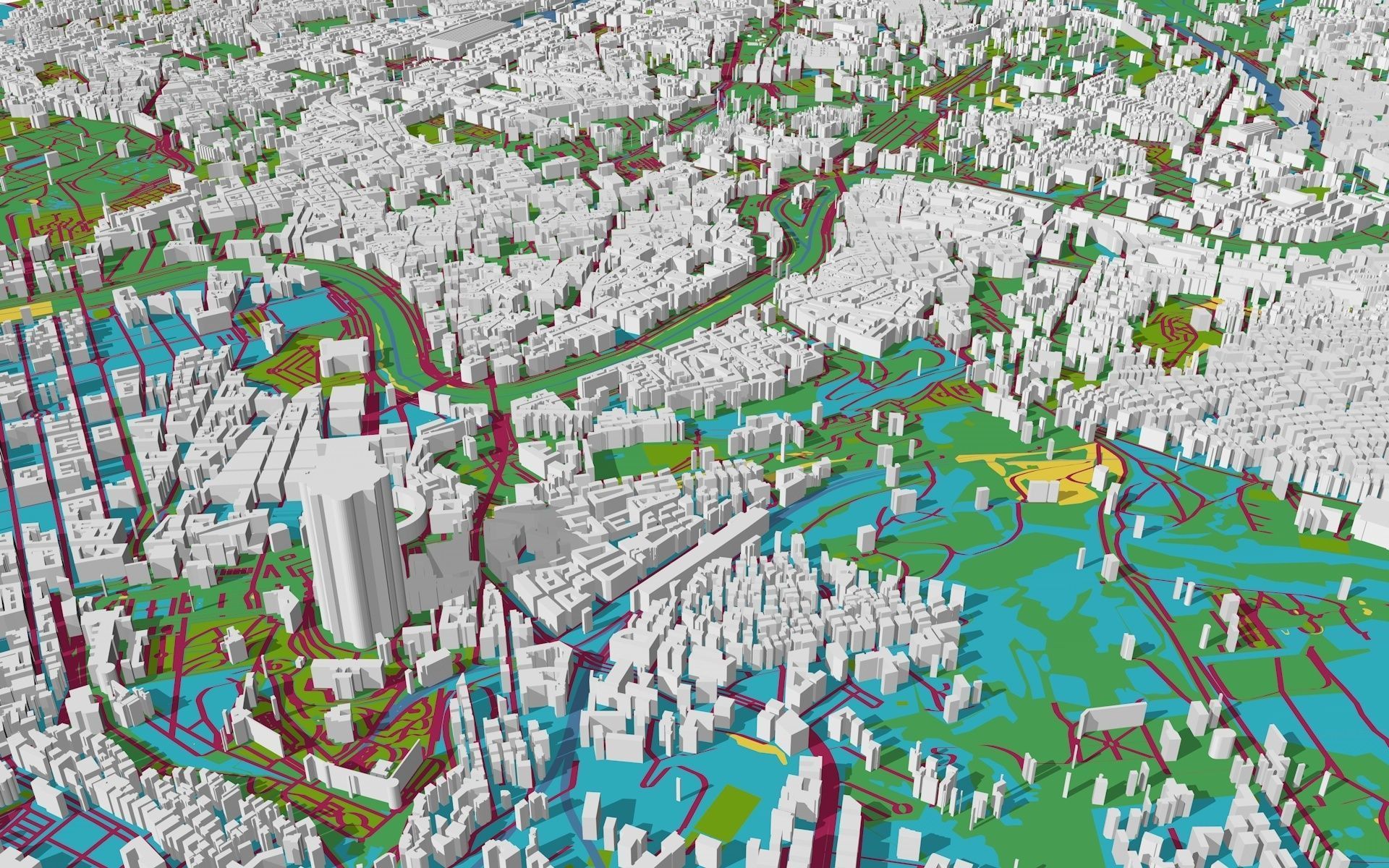 Rome City Low-poly 3D model_6