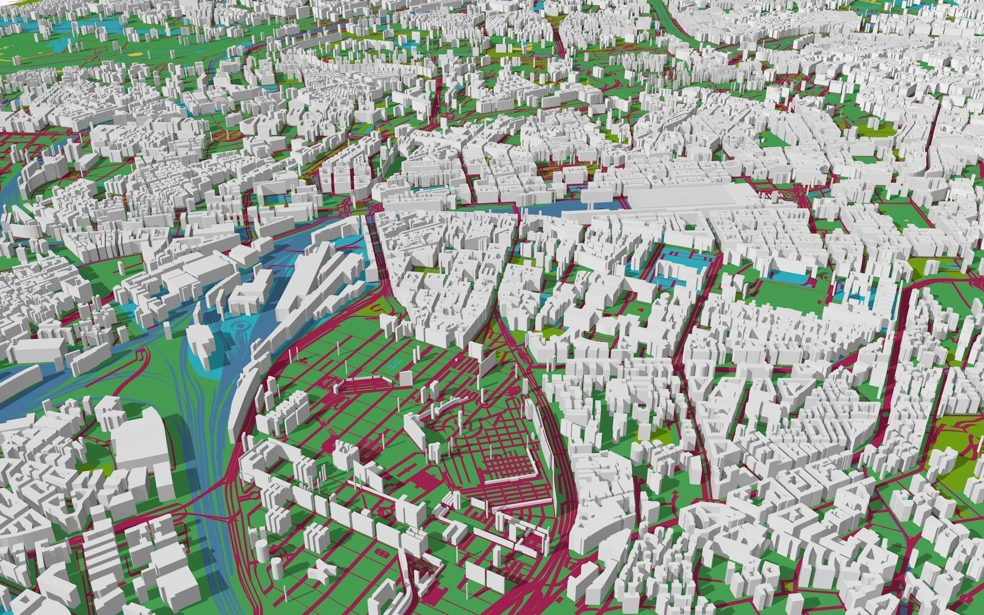 Rome City Low-poly 3D model_5