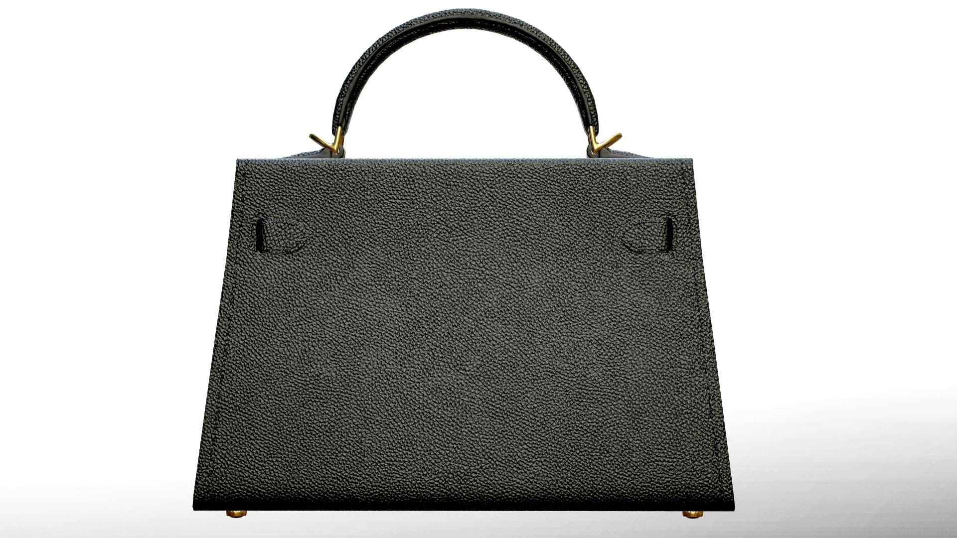 Woman Handbag Low-poly 3D model_6