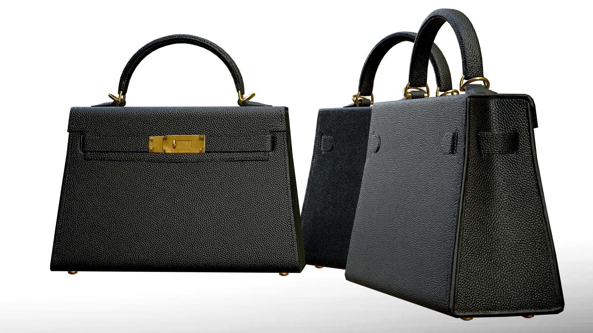 Woman Handbag Low-poly 3D model_2