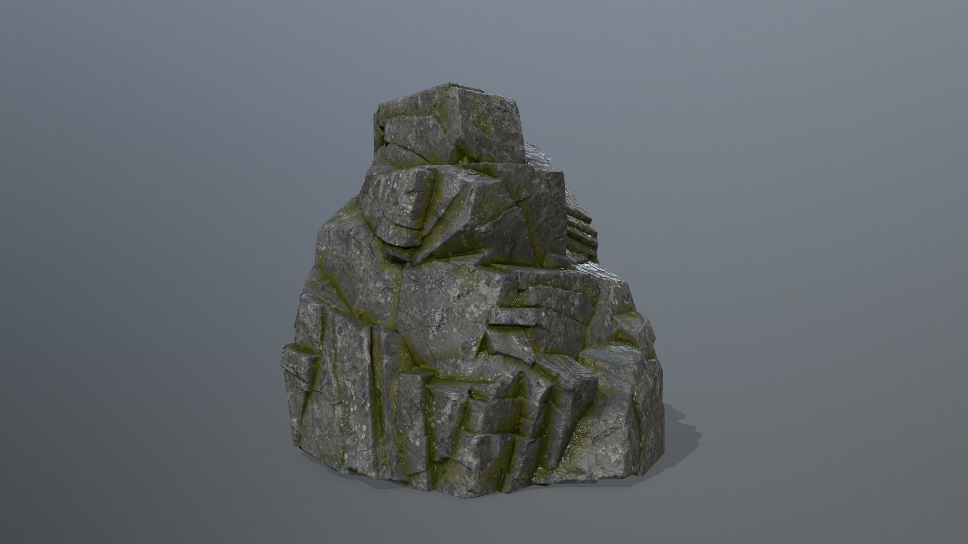 Rock Set Low-poly 3D model_4
