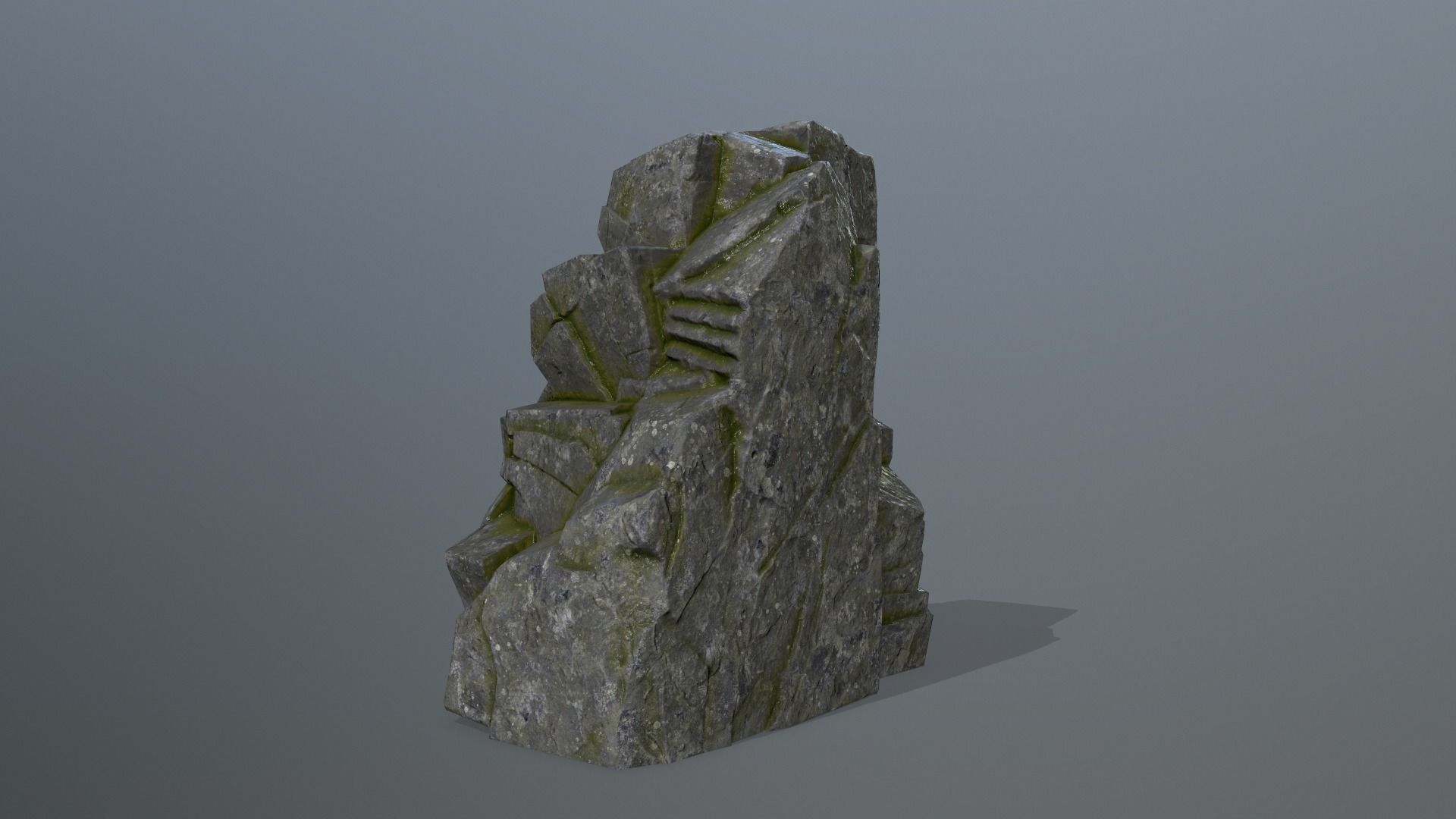 Rock Set Low-poly 3D model_9