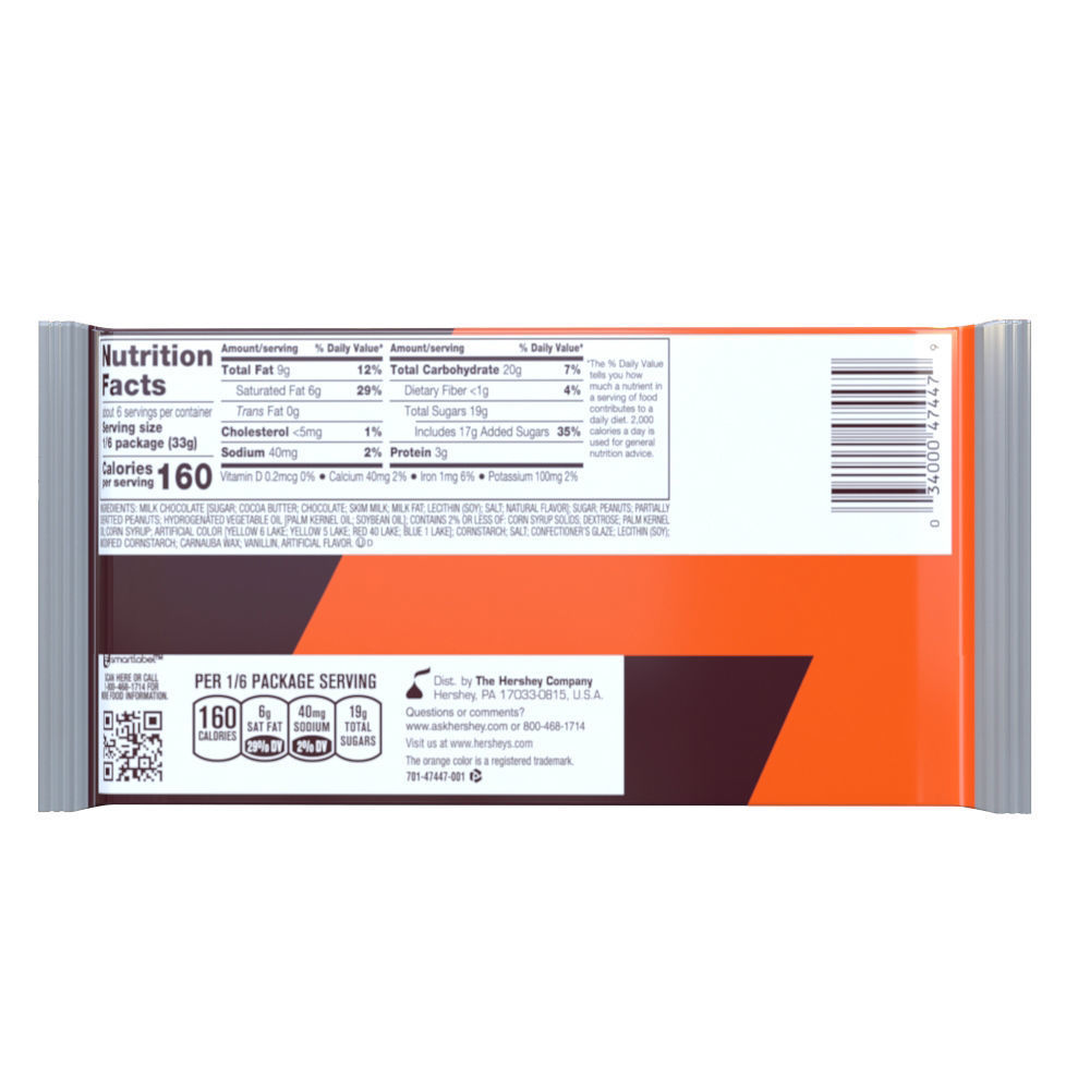 Hersheys Reeses Pieces Chocolate Bar 3D model_3