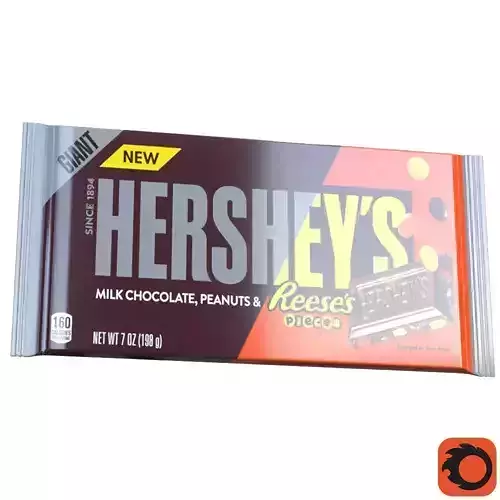 Hersheys Reeses Pieces Chocolate Bar 3D model
