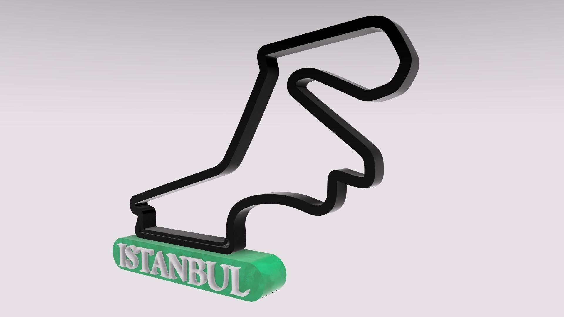 F1 Istanbul Race Track STL OBJ FBX Files 3D Print Fusion 360 3D print model_2