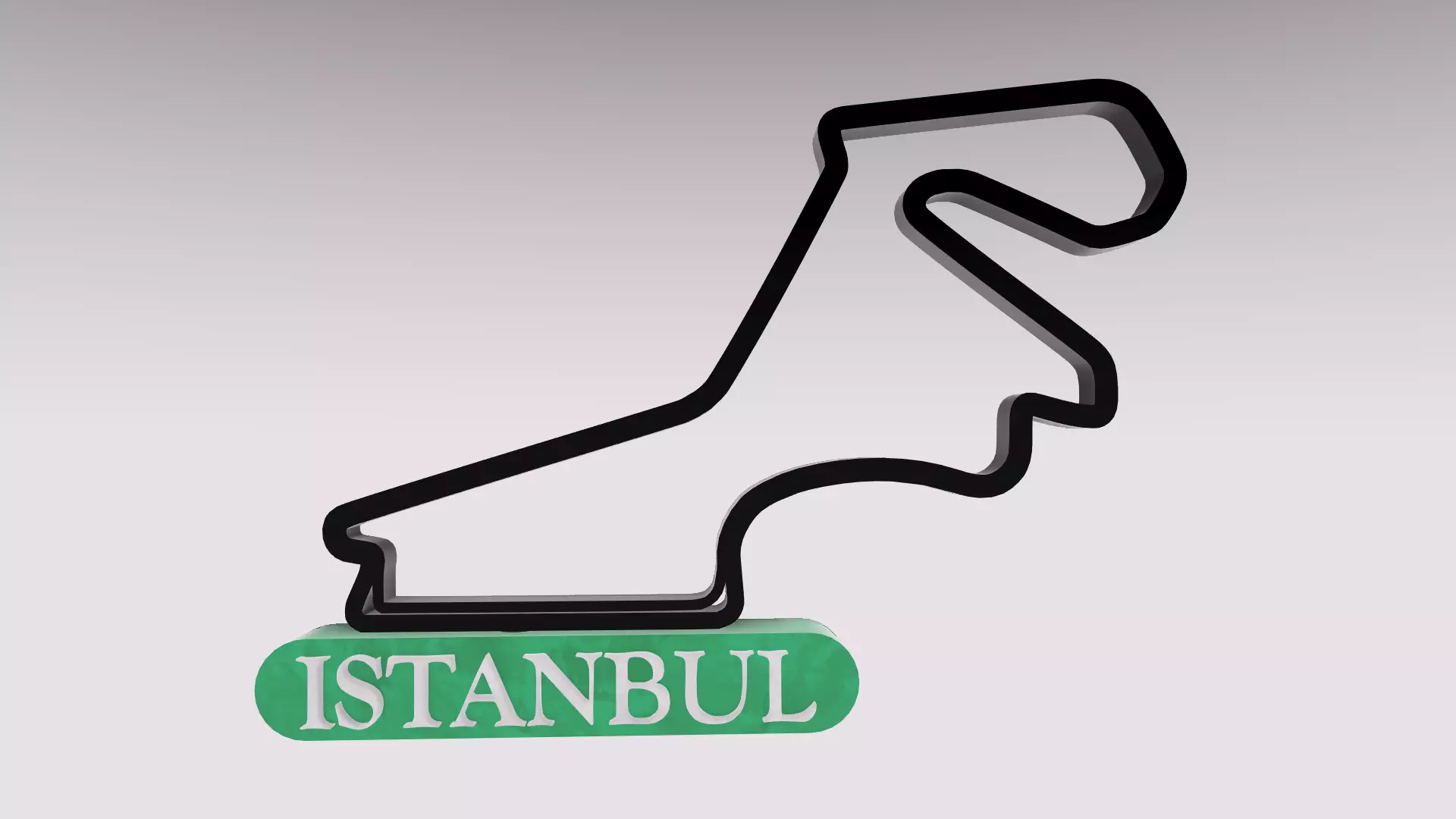 F1 Istanbul Race Track STL OBJ FBX Files 3D Print Fusion 360 3D print model_0