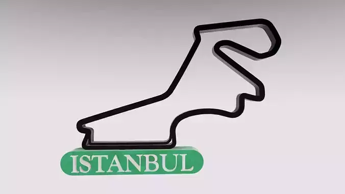 F1 Istanbul Race Track STL OBJ FBX Files 3D Print Fusion 360 3D print model