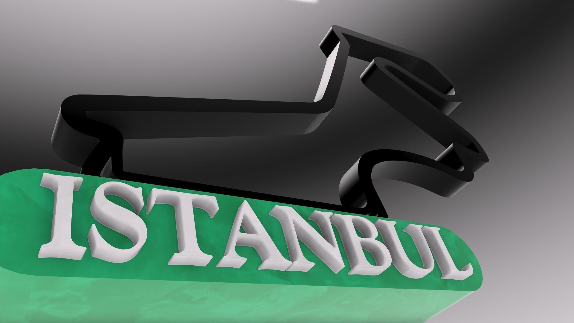 F1 Istanbul Race Track STL OBJ FBX Files 3D Print Fusion 360 3D print model_5