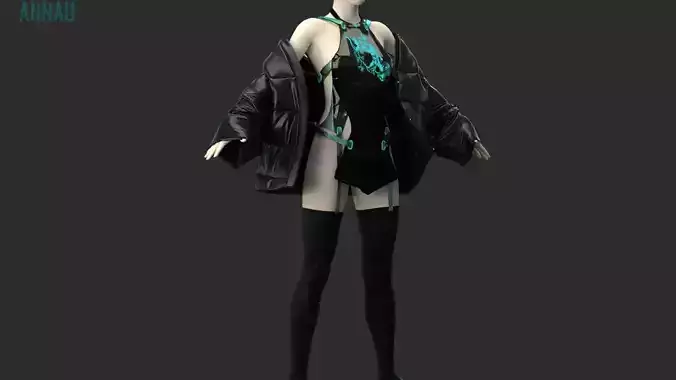 cyberpunk ASIAN SET 3D model