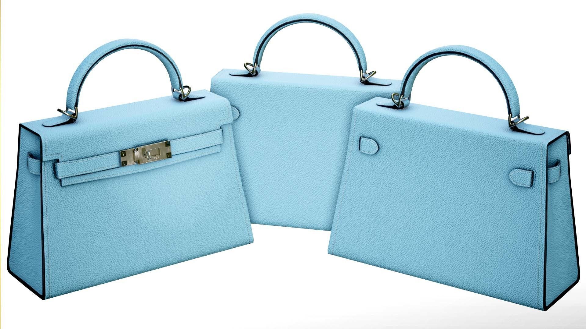 Woman Handbag Low-poly 3D model_9