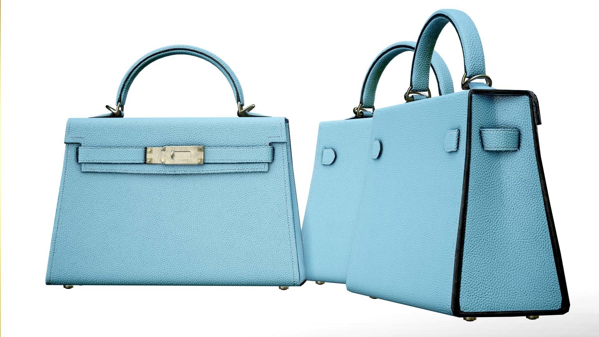 Woman Handbag Low-poly 3D model_2