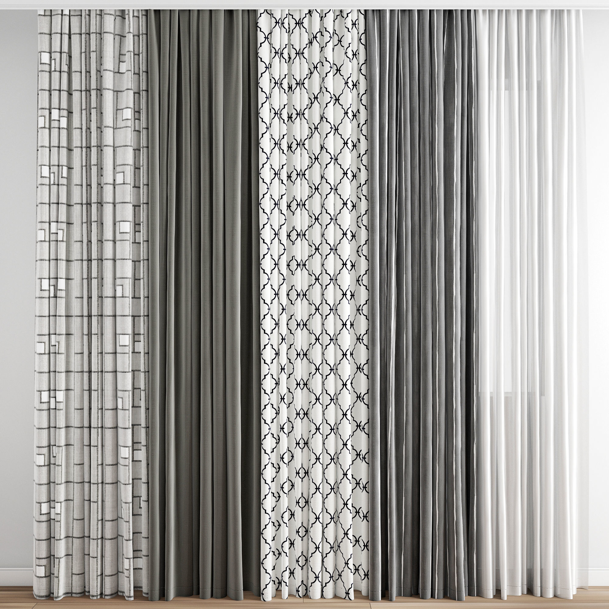 Curtain 161 3D model_2